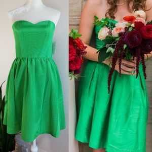 Coren Moore 'Stacey' Silk Shantung Strapless Dress